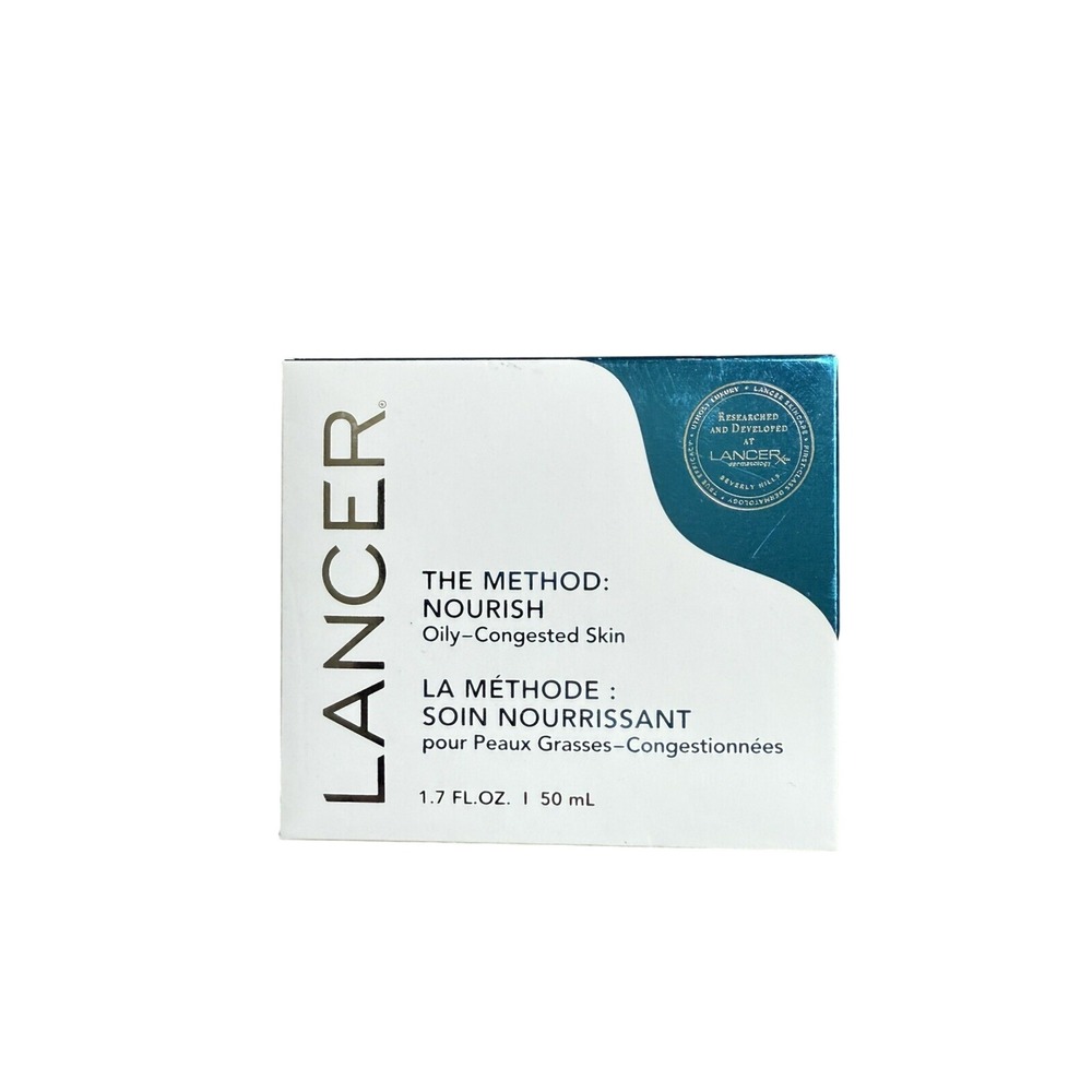Lancer The Method Nourish Oily-Congested Skin 1.7oz 50ml New In Box Skincare